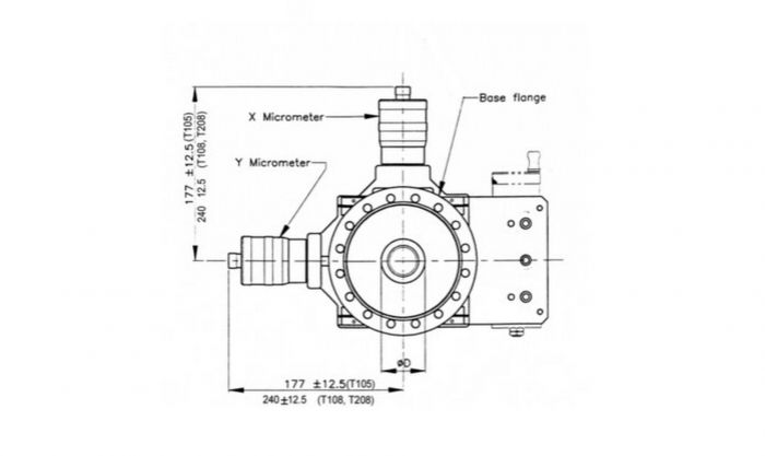 Xyz Z 150mm X Y 12 5mm Dn100cf Transax